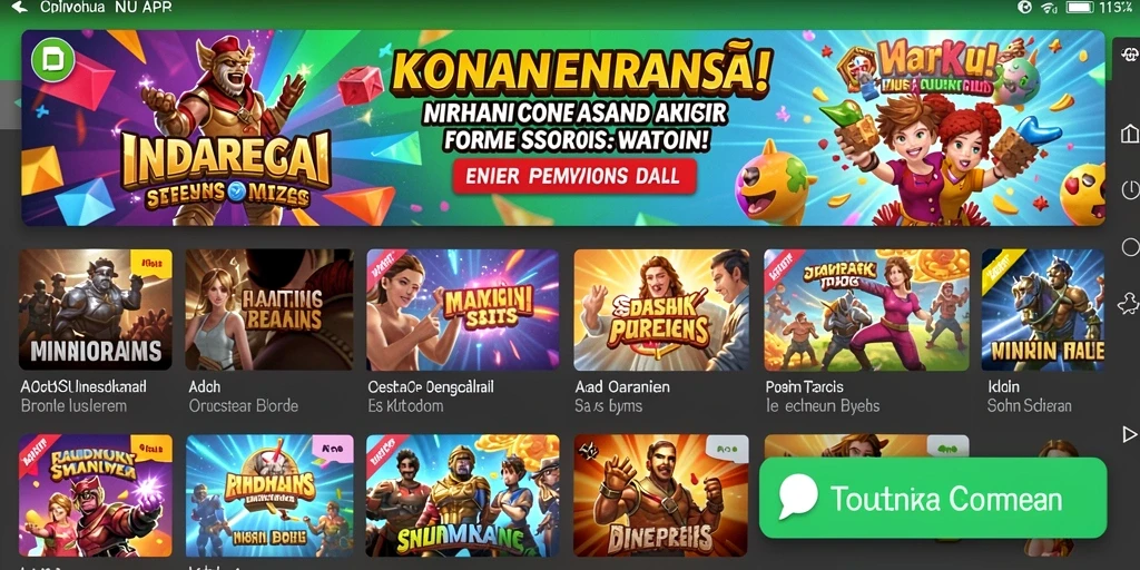 Tampilan karakter yang menarik dan berwarna.